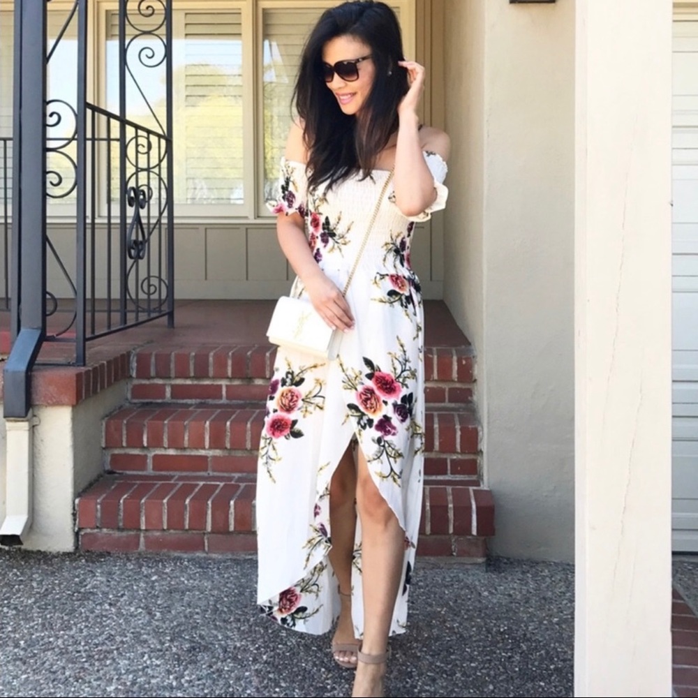 Floral Midi Summer Dress Fits Sizes S & XS